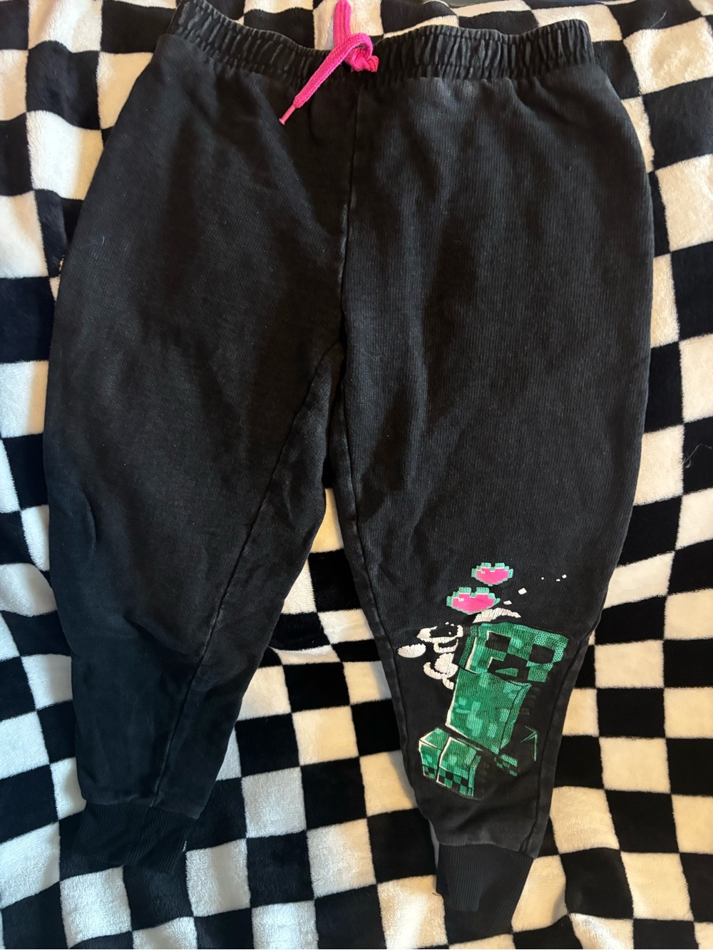 Girls 7/8 Minecraft joggers